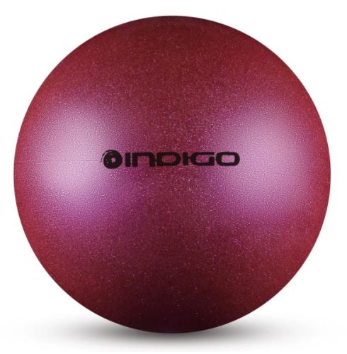 Мяч для художественной гимнастики INDIGO металлик 400г 19см