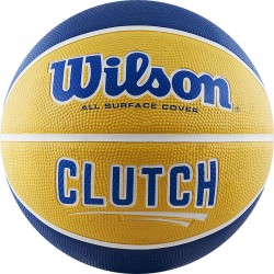 Мяч баскетбольный WILSON Clutch, р.7, резина, бутил.камера,син/желт