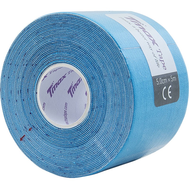 Тейп кинезиологический Tmax Extra Sticky Blue (5 см x 5 м)