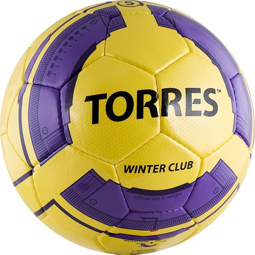 Мяч футбольный TORRES Winter Club YELLOW р.5,