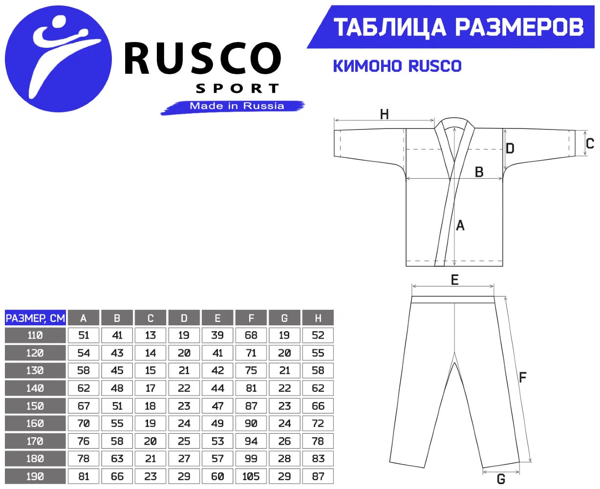 УДАЛИТЬ!!!!!!!!!Кимоно для карате RuscoSport, белое