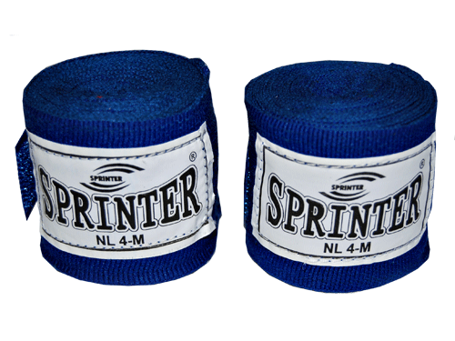 Бинты боксерские Sprinter. Материал: хлопок, нейлон. Длина: 4 м.