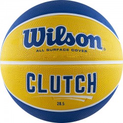 Мяч баскетбольный WILSON Clutch 285, р.6, резина, бутил.камера, желт/синий